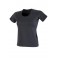 Tee-shirt femme noir aspect satin Vivitex